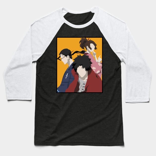 SAMUARAI CHAMPLOO - FUU, JIN, & MUGEN Baseball T-Shirt by NOONA RECORD